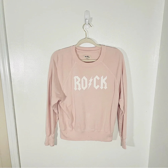 Zadig & Voltaire Rock Upper Print Sweatshirt Pink Distressed Punk Athleisure - Picture 2 of 9
